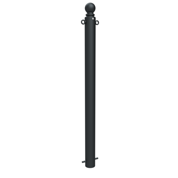 Dekorativ puller | Serie 485B | � 82 mm | fastmonteret, til indst�bning i beton med jordanker, total l�ngde ca. 1300 mm | uden l�s | med 2 �jer